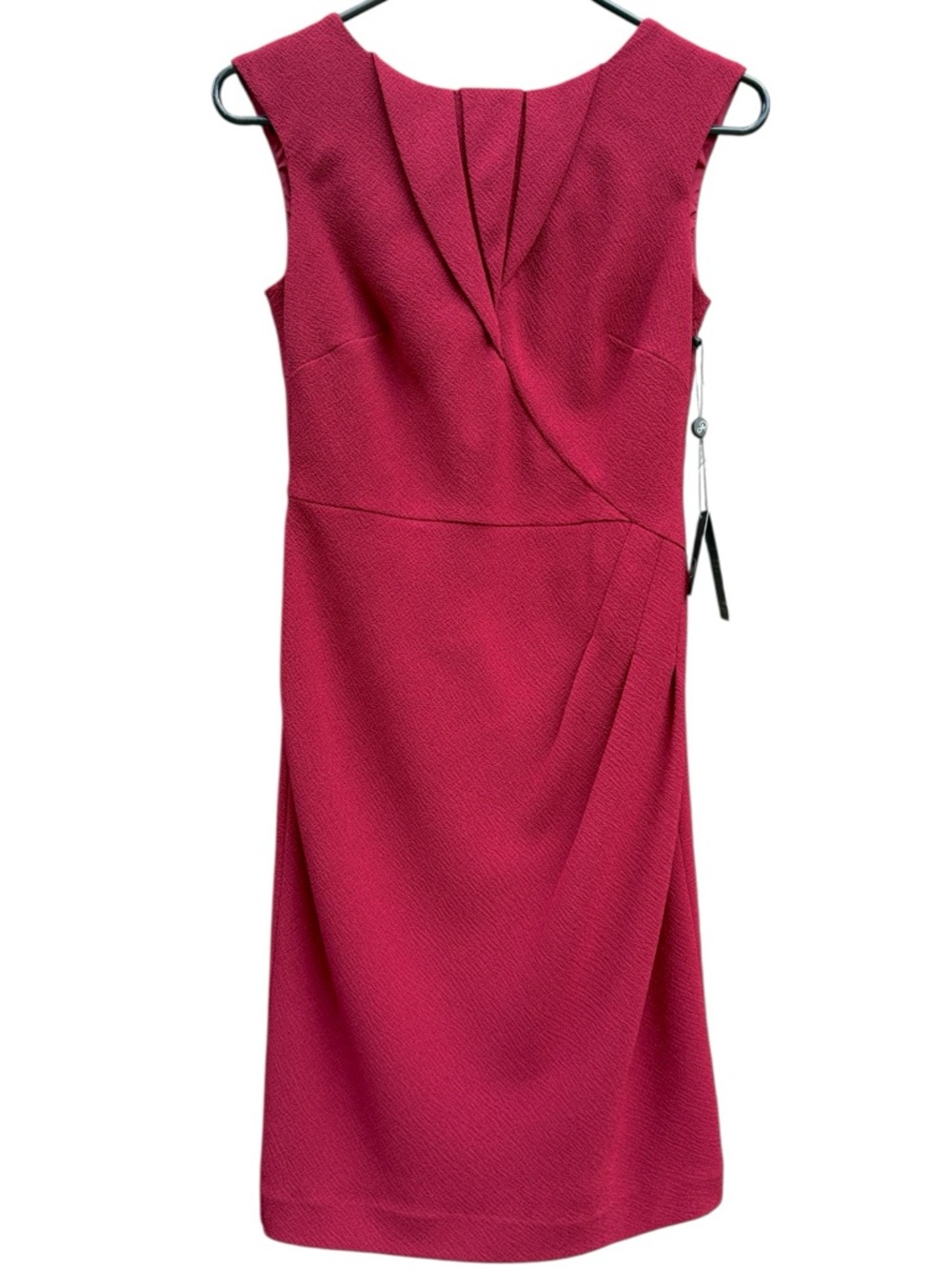 NWT Adrianna Papell Nouveau Origami Pleated Dress Burgundy Wine Size 2 Petite
